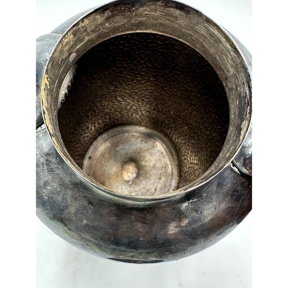 Vtg Meriden Cocktail Shaker Drink Mixer 313 Hand Hammered Silver Plated HEAVY - Picture 8 of 16